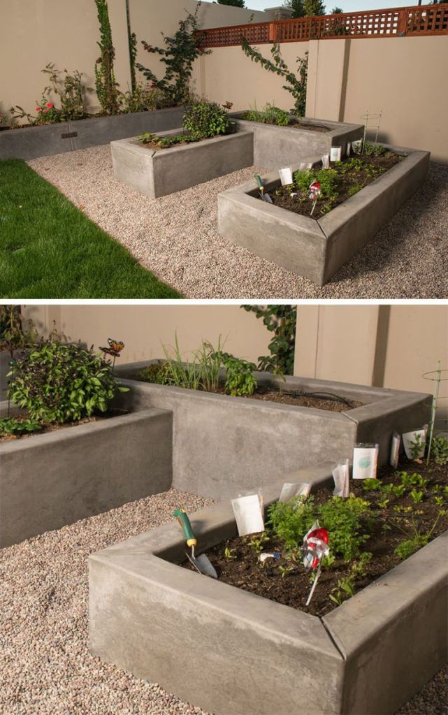concrete vegetable garden