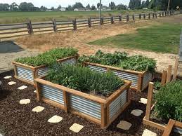 corrugated metal raised garden bed