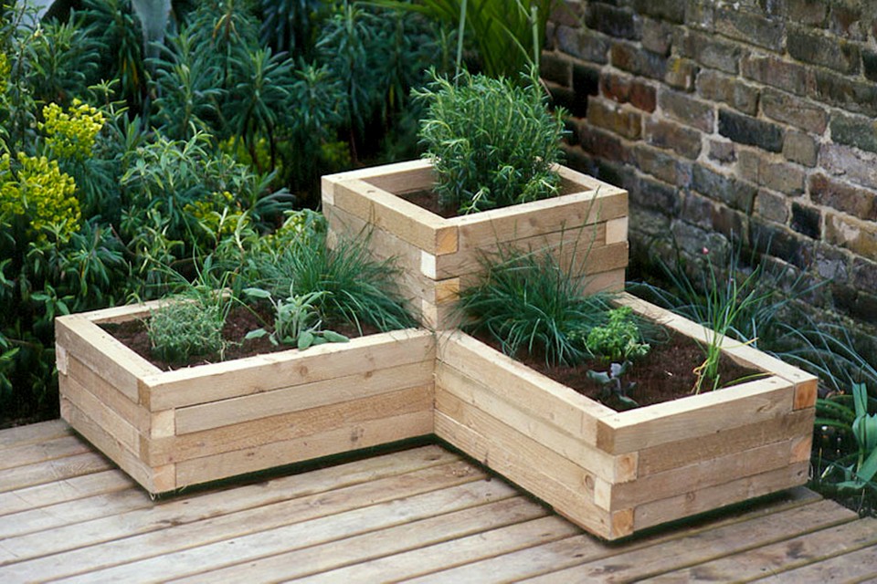 wooden planter garden beds